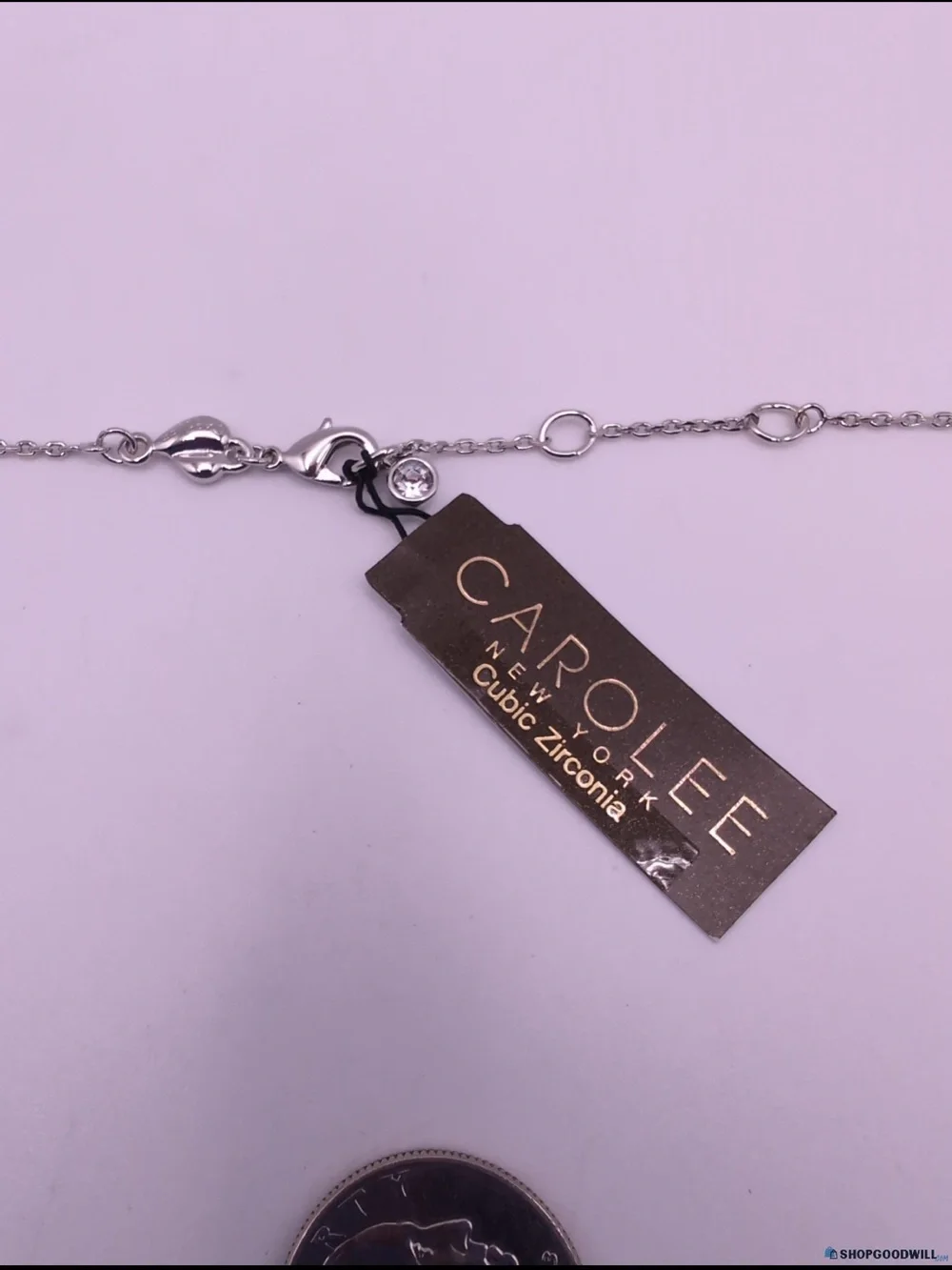 Carolee clear crystal rhinestone festoon necklace, elegant mid-century